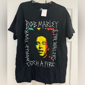 Zion Rootswear Bob Marley World Tour Tee - Black